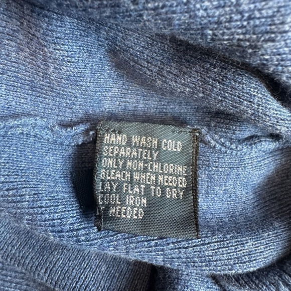 Polo Ralph Lauren Men's 2XLT 100% Pima Cotton Blue With Yellow Pony Sweater Vest - Picture 8 of 10